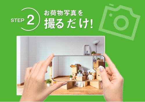 荷物を撮影するイメージ