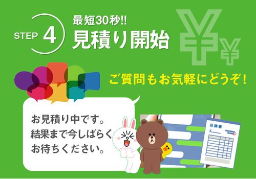 見積もり結果を受け取るイメージ